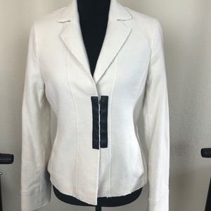 Akris Punto Wool/Angora Blend Jacket Cream Size S